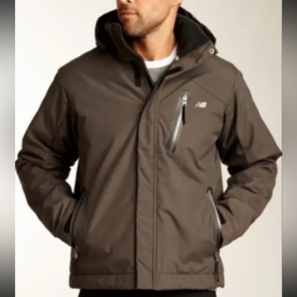 NEW BALANCE Men's Water Resistant Insulated Snow-Sports Hooded Jacket Gray S